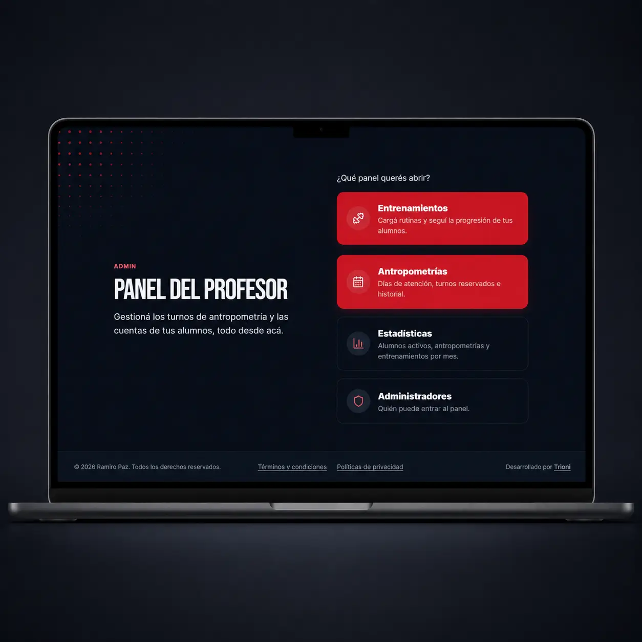 APP de Entrenamientos y Antropometrías