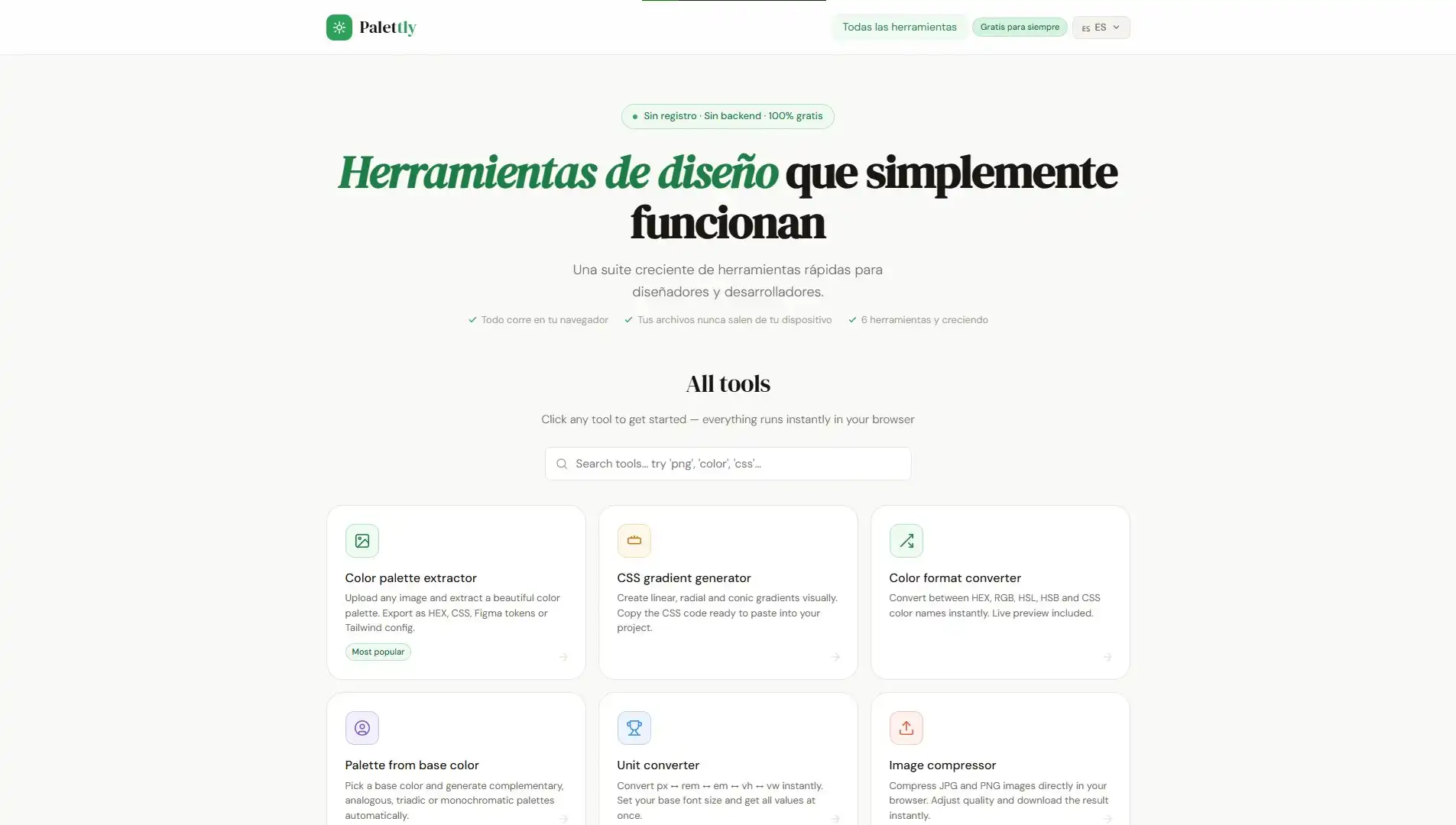 Palettly – herramientas de diseño